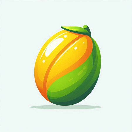 Illustration of a fresh melon isolated on a white background.のイラスト素材