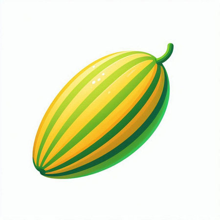 Illustration of a melon isolated on a white background - vectorのイラスト素材