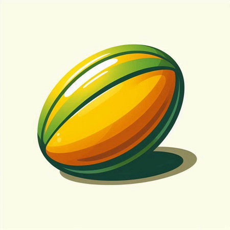 Rugby ball isolated on a white background. Vector illustration.のイラスト素材