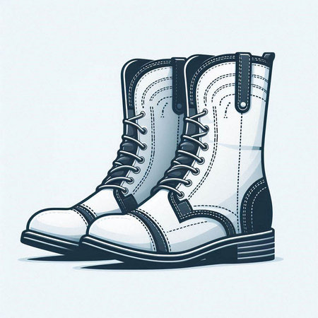 Sneakers. Vector illustration of a pair of shoes. Isolated on white background.