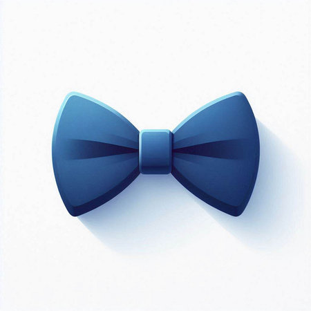 Illustration of a blue bow tie on a white background - vectorのイラスト素材