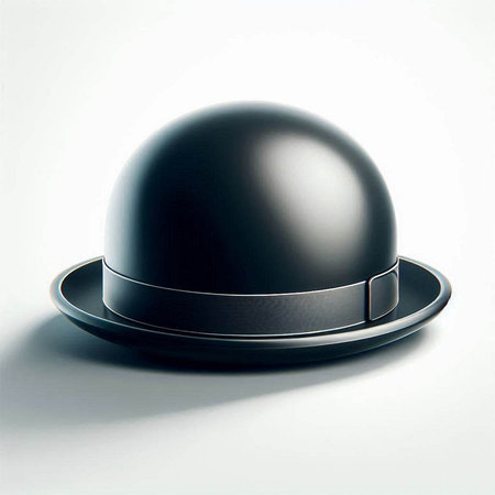 Black hat isolated on a white background. 3d render illustration.のイラスト素材