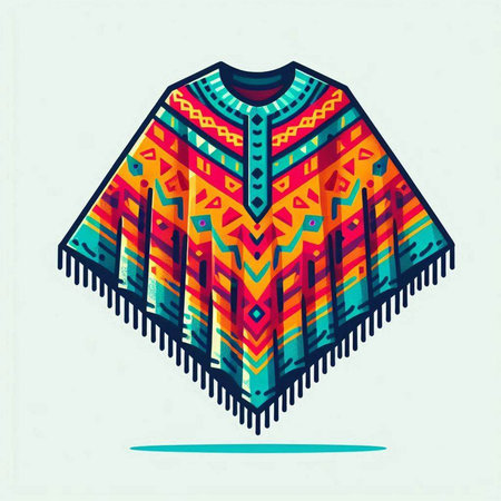 Tribal ethnic sweater. Vector illustration of a sweater with a geometric pattern.