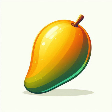 mango isolated on white background, vector illustration, eps10のイラスト素材