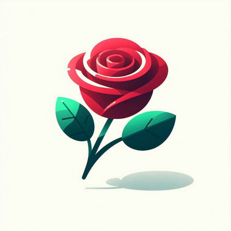 red rose on a white background, vector illustration, eps10のイラスト素材