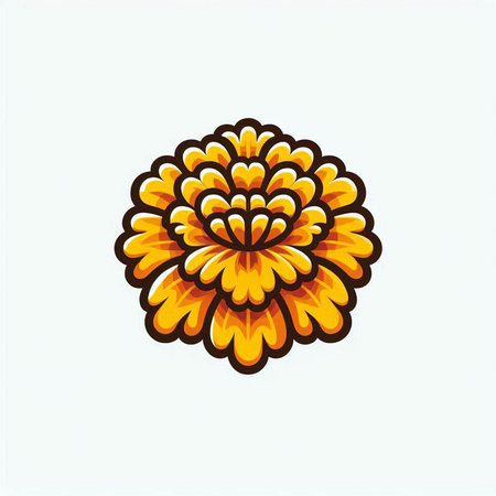 chrysanthemum flower icon. vector illustration. design elementのイラスト素材