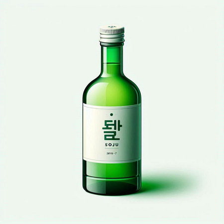 3D Illustration of a Bottle of Chinese Tonic Liquorのイラスト素材