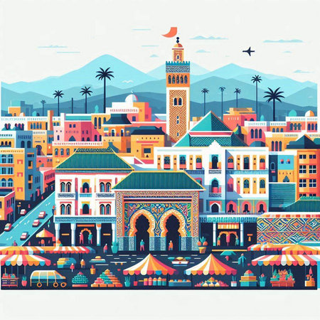 Tajikistan. Colorful vector illustration in flat style.のイラスト素材