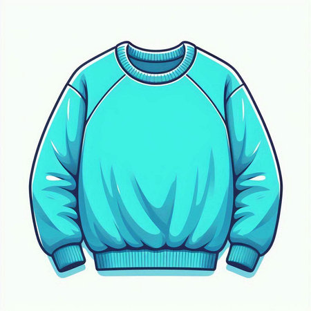 Blue sweater isolated on a white background. Vector illustration. EPS 10のイラスト素材