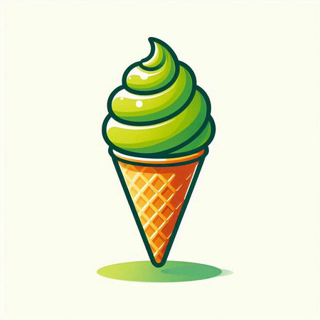 ice cream cone on a light background. Vector illustration of ice creamのイラスト素材