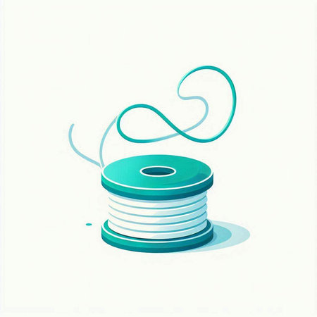 Spool of thread on white background. Vector illustration. Eps 10.のイラスト素材