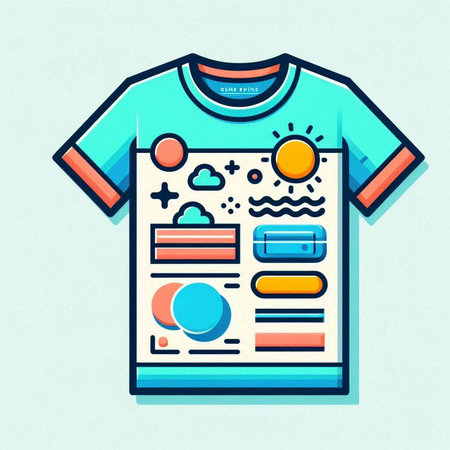T-shirt design, vector illustration eps 10. Colorful flat design.のイラスト素材