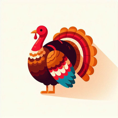 turkey on a white background, vector illustration, eps 10