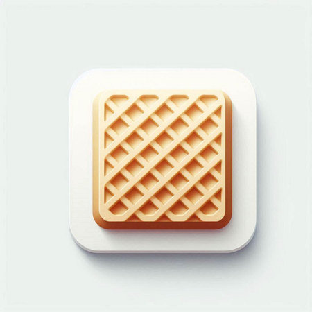 Wafers in square plate on white background. Top view.のイラスト素材