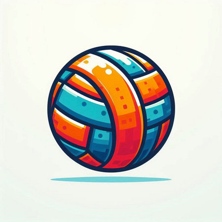 Volleyball vector logo template. Volleyball ball icon.のイラスト素材