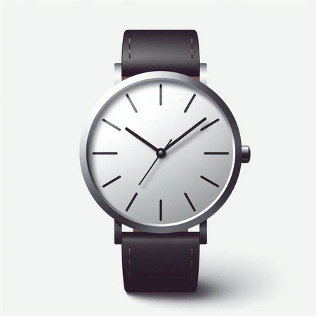 Wristwatch isolated on a white background. 3d rendering.のイラスト素材