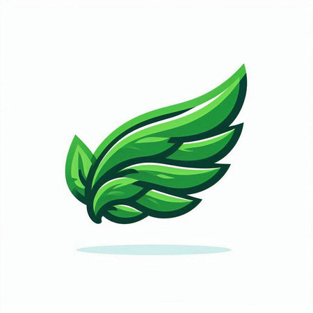 Green leaf icon on white background. Vector illustration. Eps 10.のイラスト素材