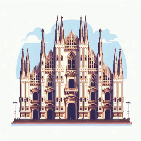 St. Stephen's Cathedral in Budapest, Hungary. Vector illustration.のイラスト素材