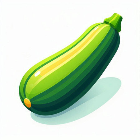 Zucchini on a white background. Vector illustration. Eps 10のイラスト素材