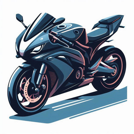 Motorcycle vector illustration. Motorbike isolated on a white background.のイラスト素材