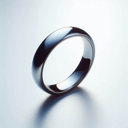 Wedding ring on a white background. 3d render.