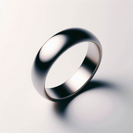 Wedding ring on a white background. 3d render.
