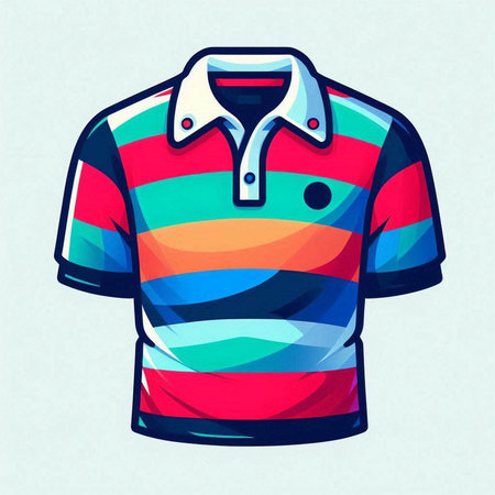 Colorful polo shirt design, vector illustration eps 10.のイラスト素材