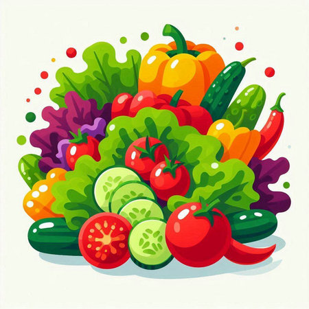 Illustration of fresh vegetables. Vector illustration of a fresh vegetable.