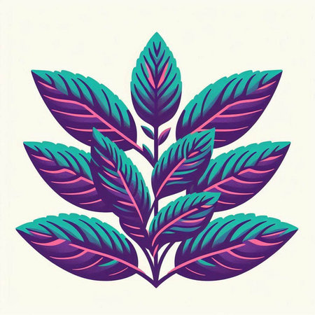 Illustration of colorful leaves on a white background. Vector illustration.のイラスト素材