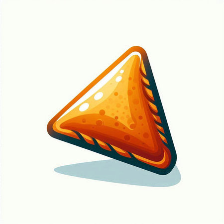 Illustration of a delicious and juicy triangle on a white background.のイラスト素材