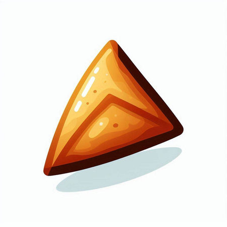 Illustration of a triangle in a cartoon style on a white backgroundのイラスト素材