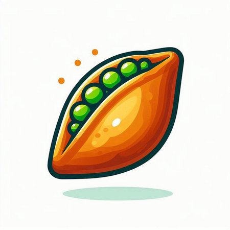 Pistachio vector illustration. Vector illustration of a pistachio.のイラスト素材