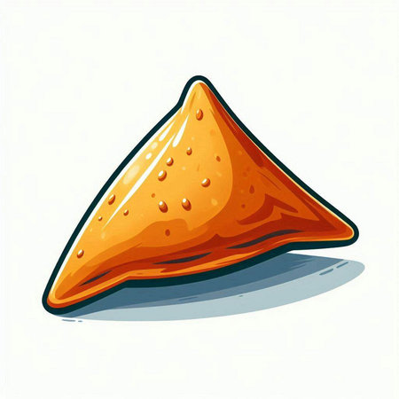 Illustration of nachos on white background. Vector illustration.のイラスト素材