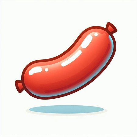 Sausage icon on white background. Vector illustration. Eps 10.のイラスト素材