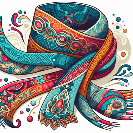 Vector ornate hand drawn abstract background with ethnic elements. Hand drawn illustration.
