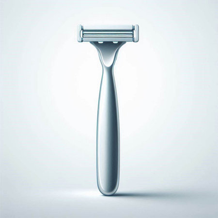 Disposable razor on a white background. 3d illustration.のイラスト素材