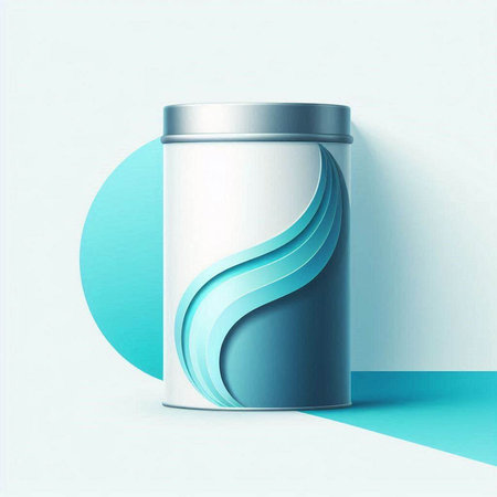 Coffee cup on blue background. 3d illustration. Mock up.のイラスト素材