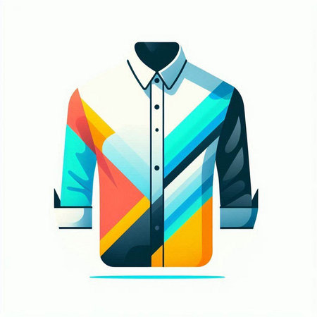 Colorful shirt design, vector illustration eps 10. Vector illustration.のイラスト素材