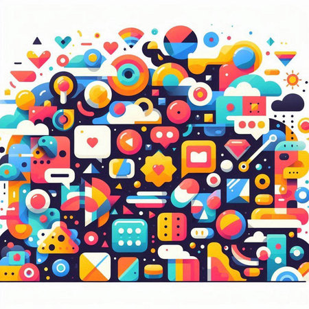 Abstract colorful background with geometric shapes. Vector illustration. Eps 10.のイラスト素材