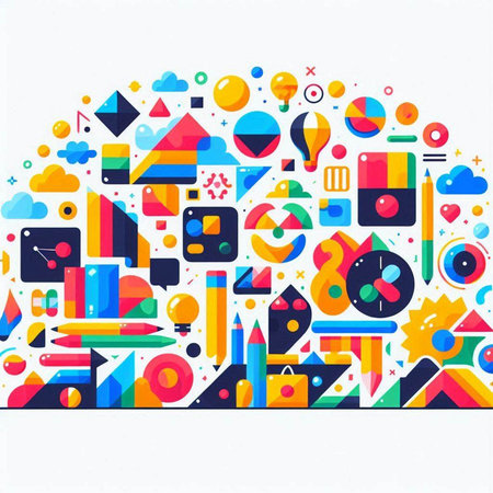 Abstract colorful background with geometric shapes. Vector illustration. Eps 10.のイラスト素材