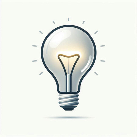 Illustration of a lightbulb on a white background. Eps 10 vector file.のイラスト素材