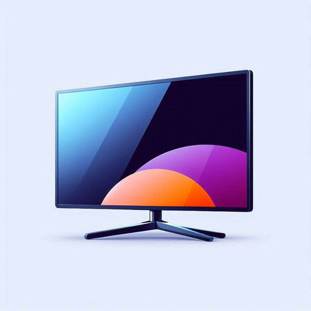 Lcd tv isolated on white background. Vector illustration. Eps 10