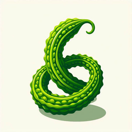 Octopus vector illustration. Green octopus isolated on white background.のイラスト素材