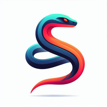 Snake icon. Vector illustration. Isolated on a white background.のイラスト素材