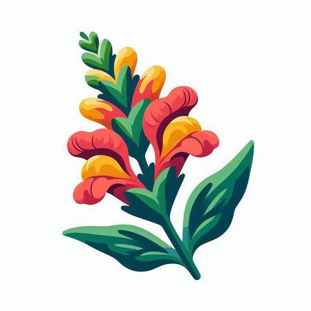 Colorful flower isolated on a white background. Vector illustration, EPS 10のイラスト素材