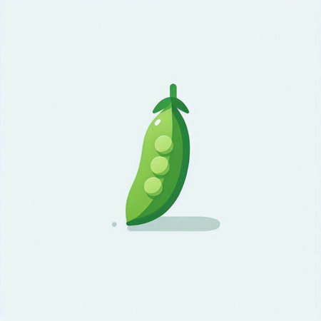 Pea icon on a white background. Vector illustration of peas.のイラスト素材