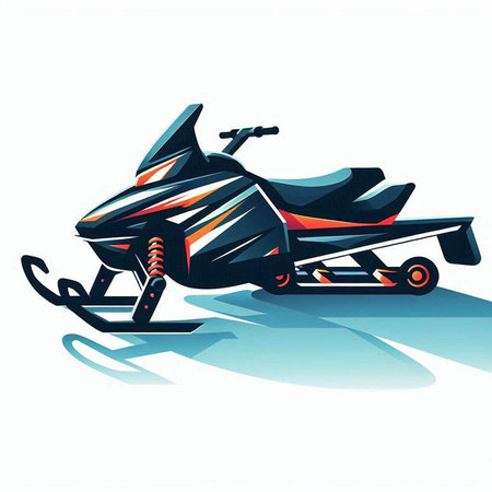snowmobile on a white background, vector illustration, eps 10