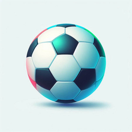 Soccer ball isolated on a white background. 3d illustration.のイラスト素材