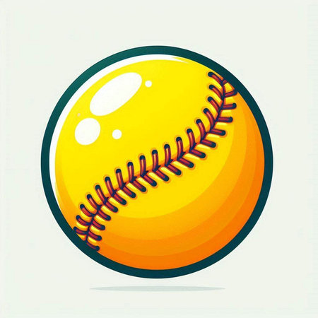 Baseball ball icon. Vector illustration of sport ball. Flat design.のイラスト素材