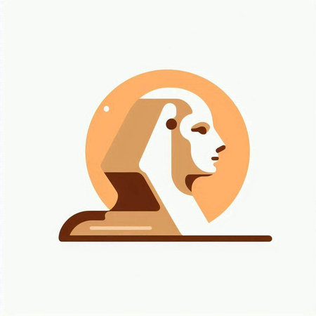 Egyptian pharaoh icon. Vector illustration of Egyptian hieroglyphs.のイラスト素材